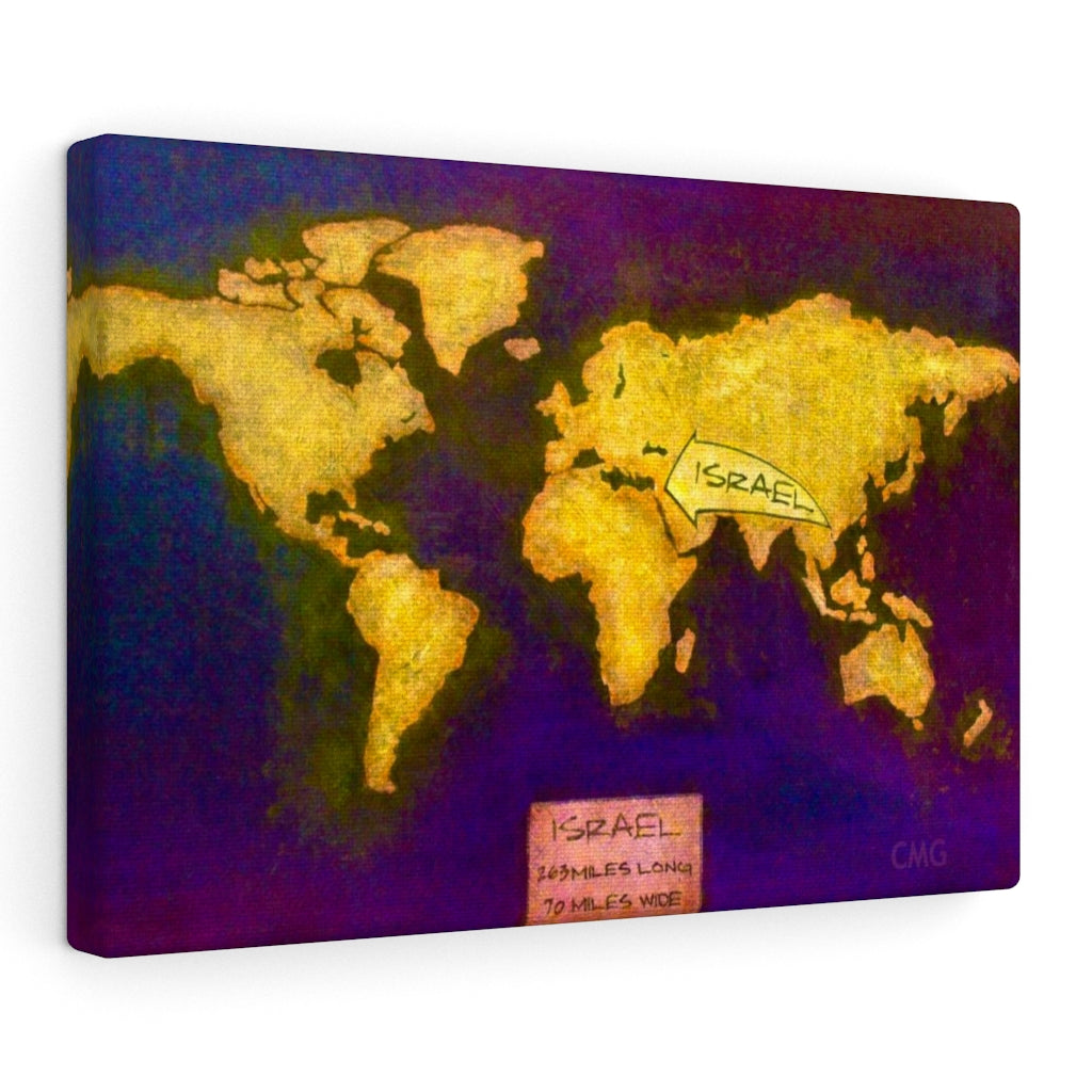 WHERE IS ISRAEL? Where is this place where Jesus was born, lived, and died as a Jewish man? The history of Israel is very complicated. But in short, Israel exists today and it is only about 265 miles long and 70 miles wide.