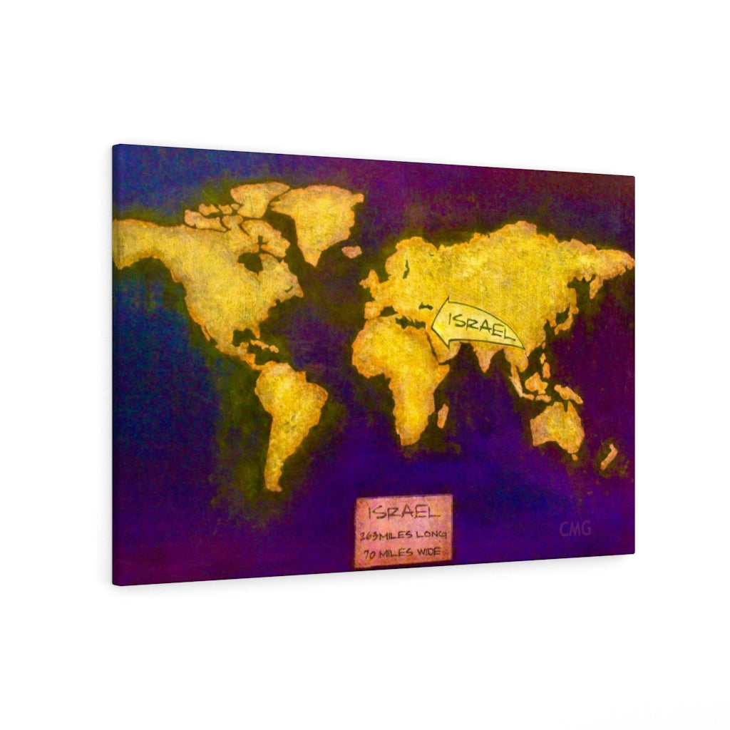 WHERE IS ISRAEL? Where is this place where Jesus was born, lived, and died as a Jewish man? The history of Israel is very complicated. But in short, Israel exists today and it is only about 265 miles long and 70 miles wide.