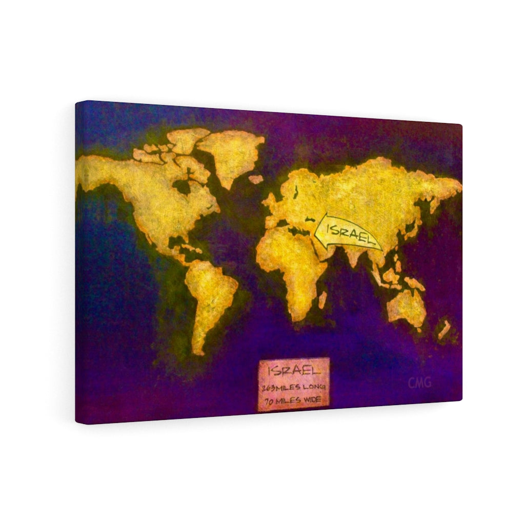 WHERE IS ISRAEL? Where is this place where Jesus was born, lived, and died as a Jewish man? The history of Israel is very complicated. But in short, Israel exists today and it is only about 265 miles long and 70 miles wide.