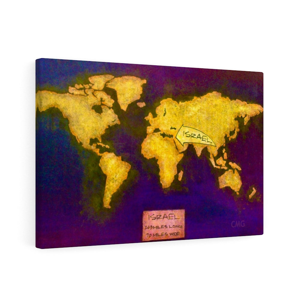 WHERE IS ISRAEL? Where is this place where Jesus was born, lived, and died as a Jewish man? The history of Israel is very complicated. But in short, Israel exists today and it is only about 265 miles long and 70 miles wide.
