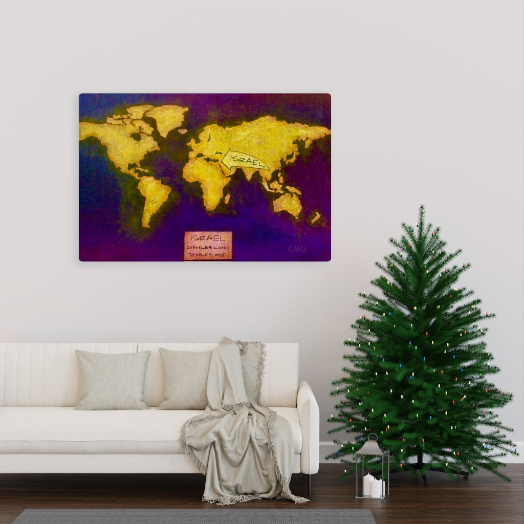 WHERE IS ISRAEL? Where is this place where Jesus was born, lived, and died as a Jewish man? The history of Israel is very complicated. But in short, Israel exists today and it is only about 265 miles long and 70 miles wide.